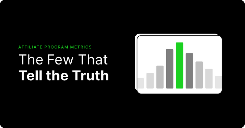 Affiliate Program Metrics: The Few That Tell the Truth, with a bar-chart illustration